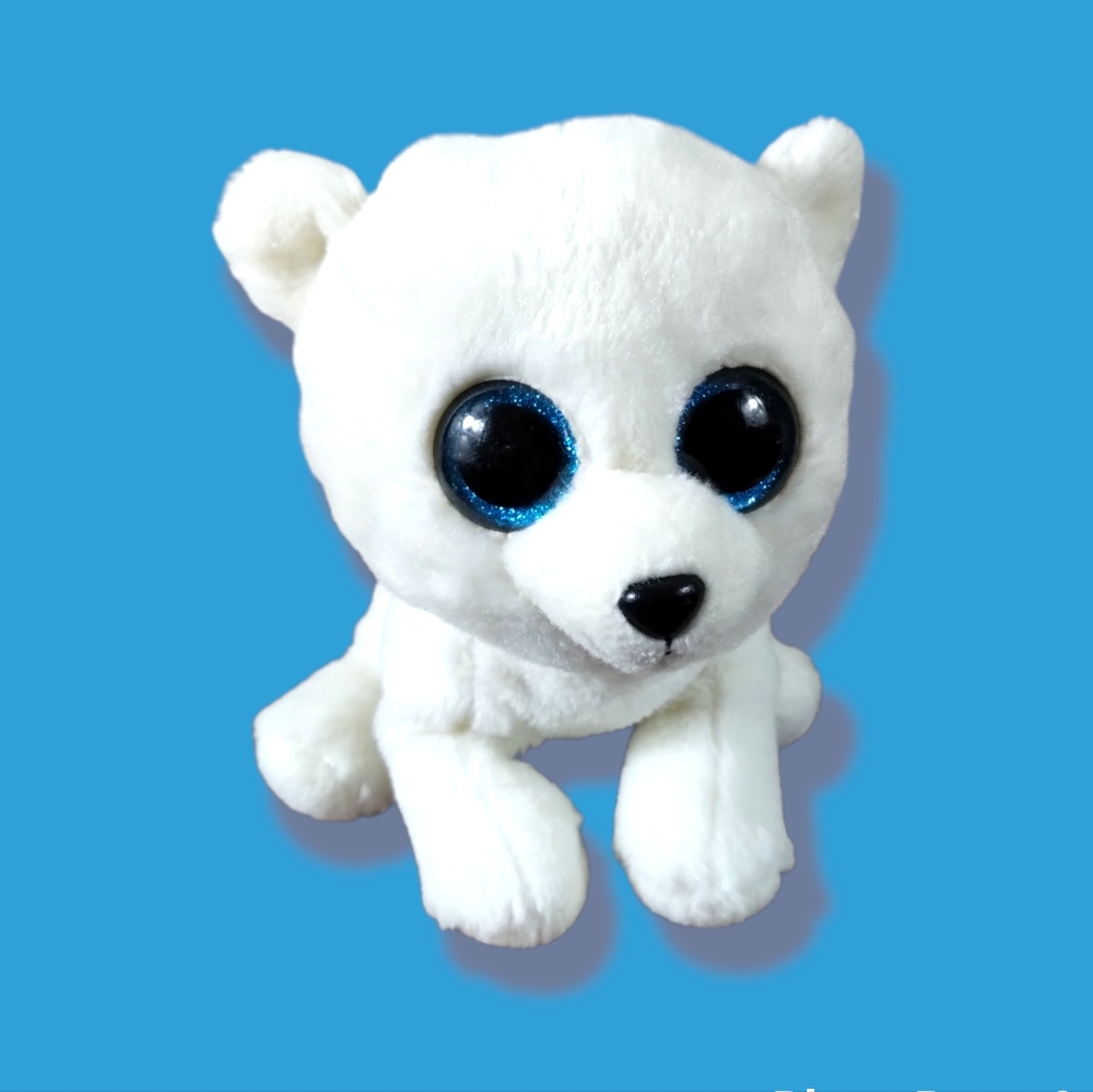 ✓Ty Beanie Babies Arctic 2015 Plush 6" sitting Polar Bear With Big eyes 